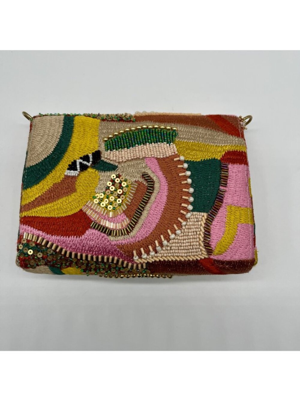 MMs Brands Beaded Flip-Over Clutch Purse - Picture 2 of 10